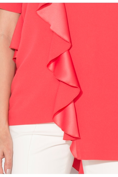 Zee Lane Collection Асиметрична блуза в корал с набирания Жени