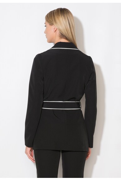 Zee Lane Collection Sacou negru cu garnituri albe Femei
