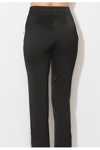 Zee Lane Collection Pantaloni negri cu vipusca alba Femei