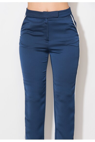 Zee Lane Collection Pantaloni bleumarin cu vipusca alba Femei