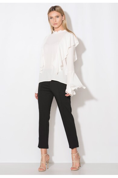 Zee Lane Collection Bluza alba cu volane Femei