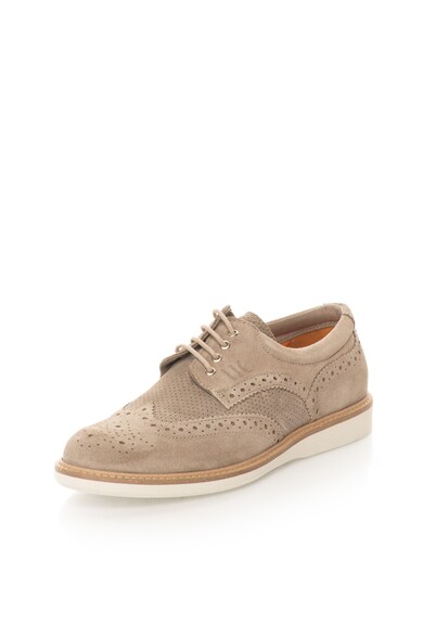 Lumberjack Pantofi brogue maro taupe de piele intoarsa Storm Barbati