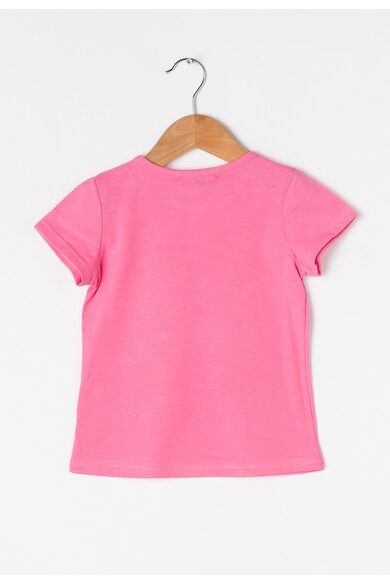 Zee Lane Kids Tricou roz cu imprimeu cu tinte si strasuri Fete