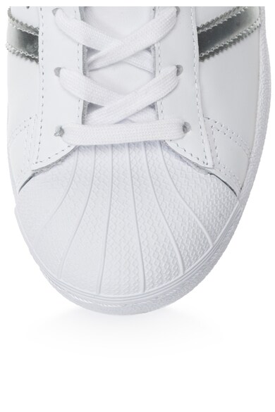 adidas Originals Pantofi sport alb cu argintiu Superstar Femei