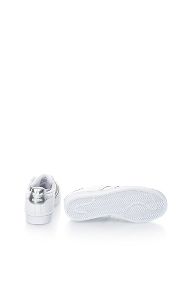 adidas Originals Pantofi sport alb cu argintiu Superstar Femei