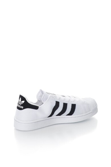 adidas Originals Pantofi sport alb cu negru tricotati Superstar Barbati