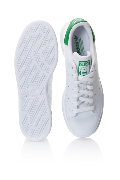 adidas Originals Бели спортни обувки Stan Smith със зелени детайли Мъже