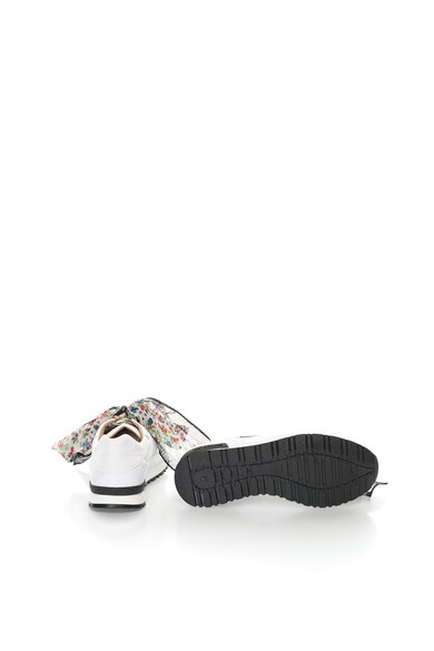 Love Moschino Pantofi sport albi cu esarfa multicolora Femei