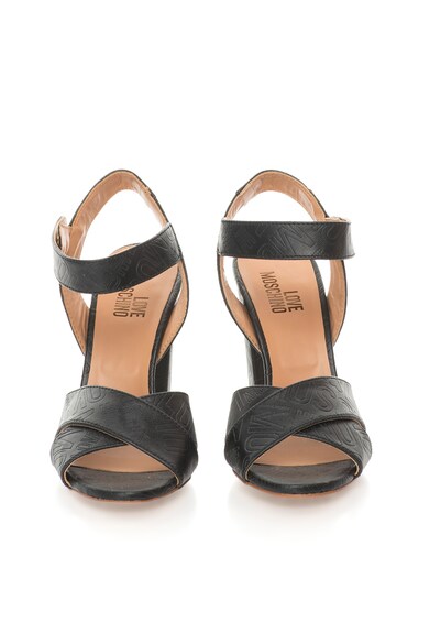 Love Moschino Sandale negre cu model logo Femei