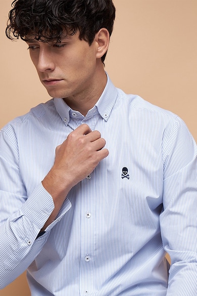 Vegea Риза с памук с яка с копчета Мъже