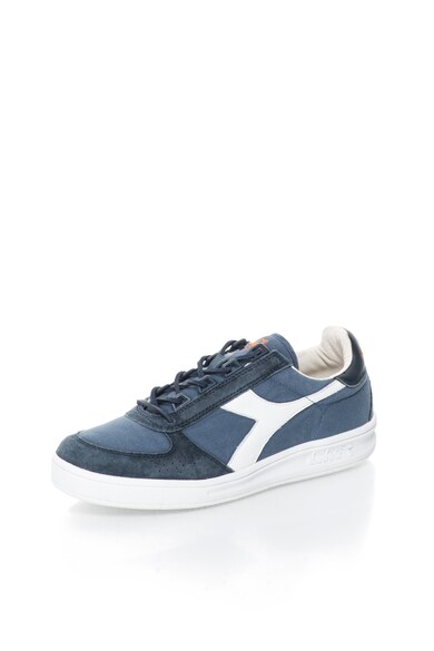 Diadora Heritage Pantofi sport albastru si alb cu aspect de denim Elite Femei