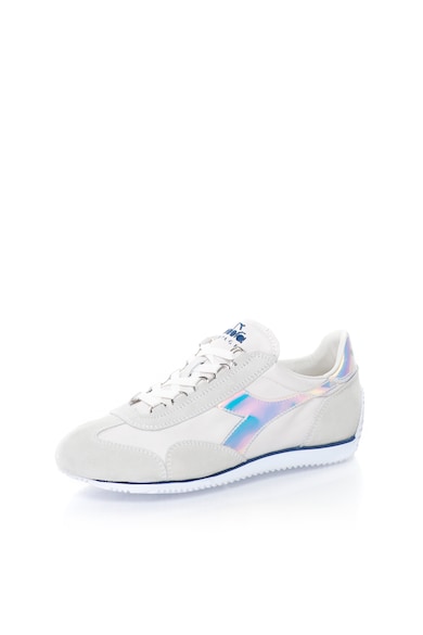 Diadora Heritage Pantofi sport, unisex, cu garnituri de piele intoarsa si piele Equipe Hologram Femei