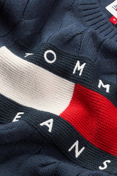 Tommy Jeans Kerek nyakú csavart kötésmintás pulóver férfi