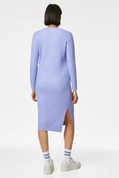 Marks & Spencer Bordázott pulóverruha oldalhasítékkal női