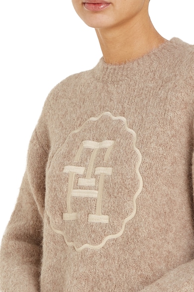 Tommy Hilfiger Пуловер с вълна и бродирано лого Жени