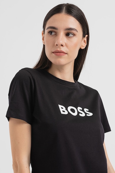 BOSS Tricou cu imprimeu logo Elogo Femei