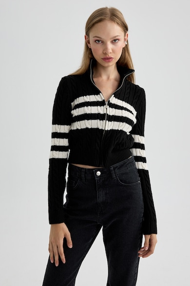 DeFacto Cardigan crop cu fermoar Femei