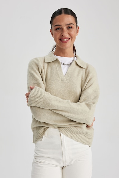 DeFacto Egyszínű galléros pulóver női