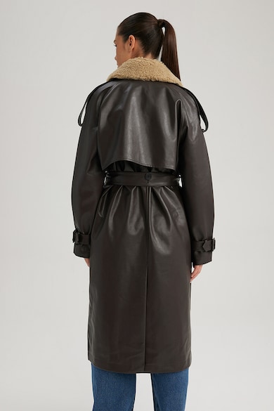 DeFacto Dupla gombsoros műbőr kabát női