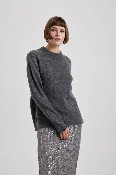 DeFacto Плетен пуловер с овално деколте Жени