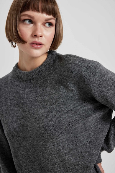DeFacto Плетен пуловер с овално деколте Жени
