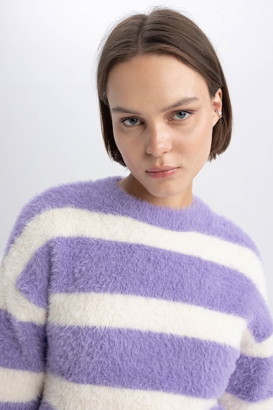 DeFacto Bolyhos pulóver csíkos mintával női