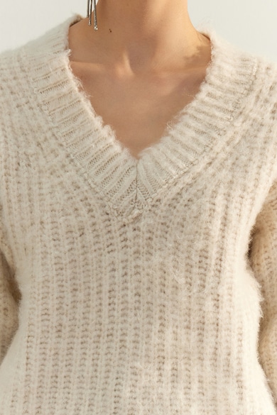 Trendyol Bő fazonú V-nyakú pulóver női