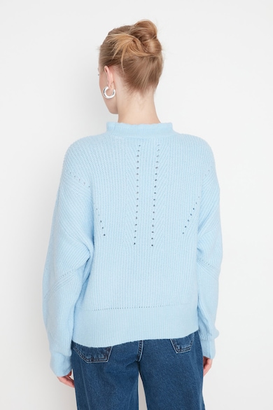 Trendyol Laza fazonú kötött pulóver azsúros részletekkel női