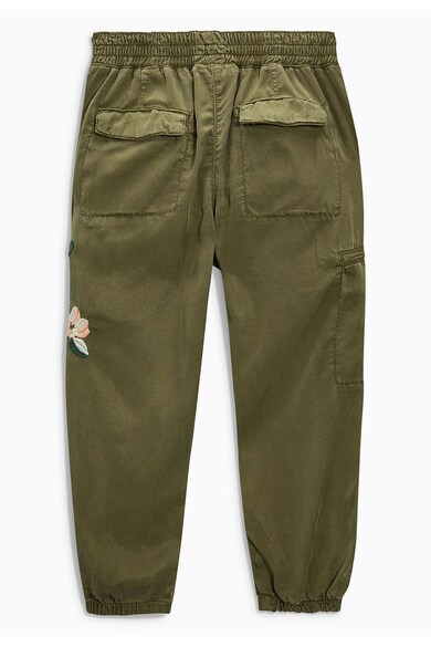 NEXT Pantaloni verde militar din lyocell cu broderii Fete