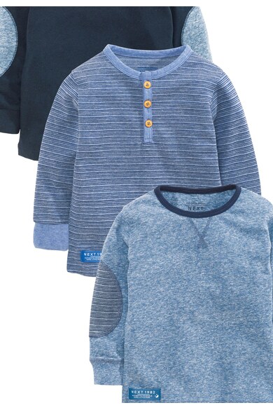 NEXT Set de bluze in nuante de albastru - 3 piese Baieti
