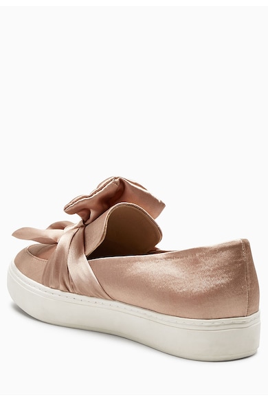 NEXT Pantofi slip-on bej satinati cu funda Femei