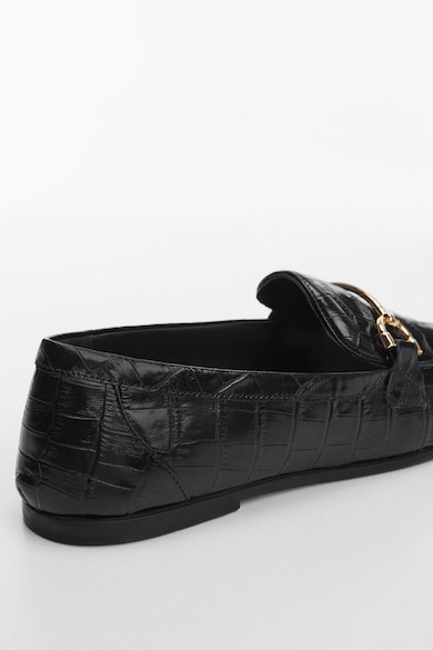 Mango Pantofi loafer de piele cu model piele de crocodil Susan Femei