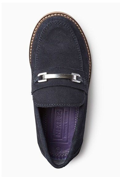 NEXT Pantofi loafer bleumarin inchis de piele intoarsa Baieti