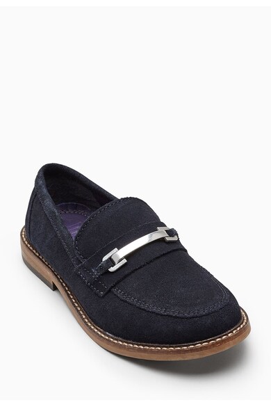 NEXT Pantofi loafer bleumarin inchis de piele intoarsa Baieti