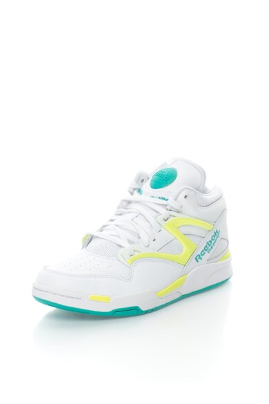 Reebok Classics Pantofi sport inalti alb cu galben neon Pump Omni Lite Barbati