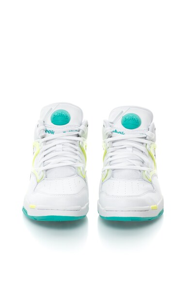 Reebok Classics Pantofi sport inalti alb cu galben neon Pump Omni Lite Barbati