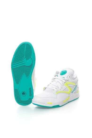 Reebok Classics Pantofi sport inalti alb cu galben neon Pump Omni Lite Femei