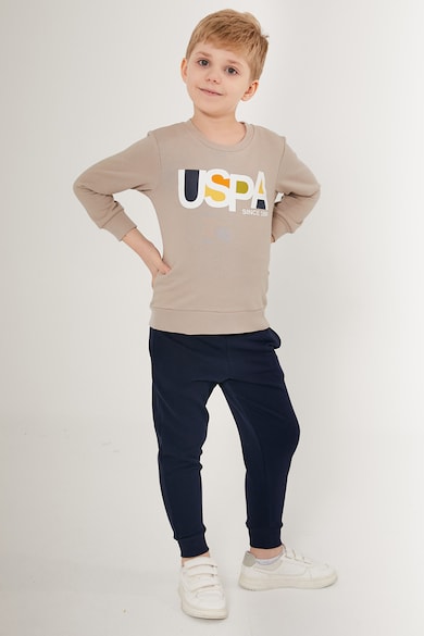 U.S. Polo Assn. Set de pantaloni de trening si bluza de trening cu imprimeu logo - 2 piese Baieti