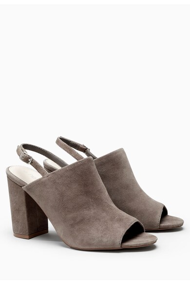 NEXT Sandale slingback maro taupe de piele intoarsa Femei