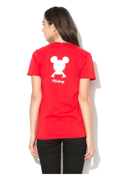 Disney Unisex Mickey Piros Póló Fehér Lenyomattal női