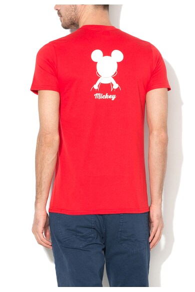 Disney Unisex Mickey Piros Póló Fehér Lenyomattal női