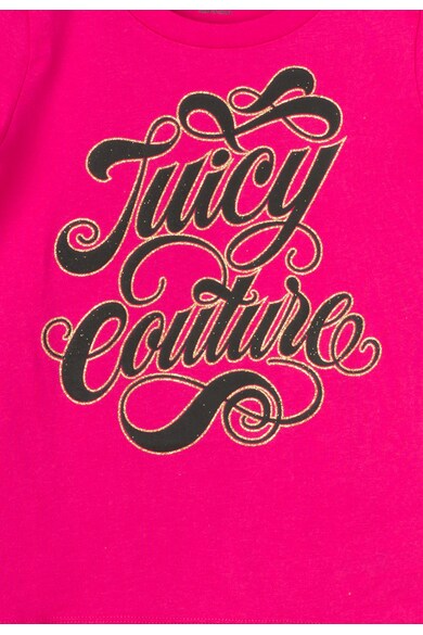 Juicy Couture Tricou fucsia cu imprimeu stralucitor Fancy Fete