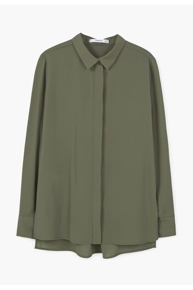 Mango Camasa verde militar vaporoasa Basic Femei