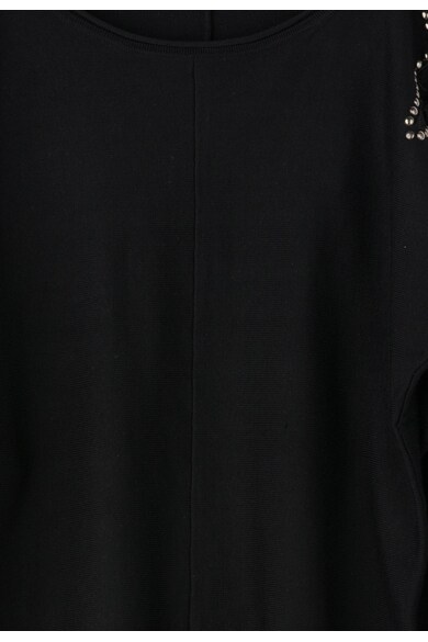 GUESS JEANS Pulover negru tricotat fin cu detaliu din dantela Fete