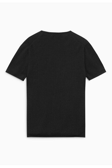 NEXT Tricou negru cu decolteu la baza gatului Barbati