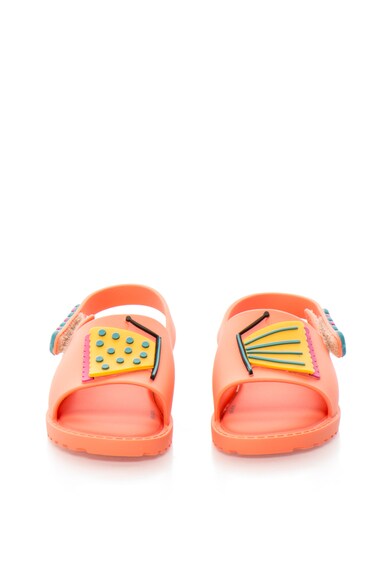 Melissa Sandale cauciucate oranj mandarina cu velcro Mia Fete