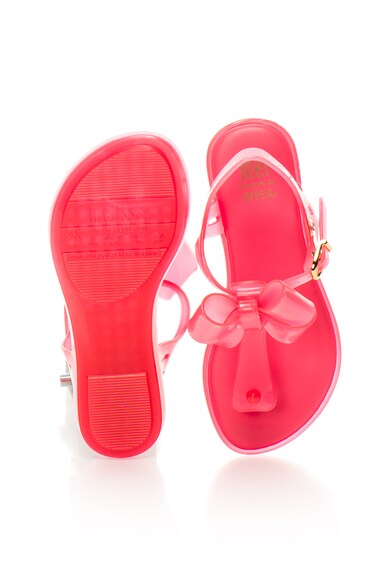 Melissa Детски гумени сандали в ярък корал с панделка Момичета