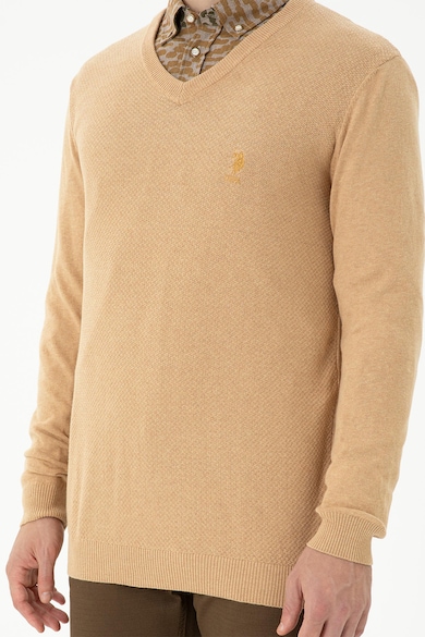 U.S. Polo Assn. Пуловер по тялото с шпиц Мъже