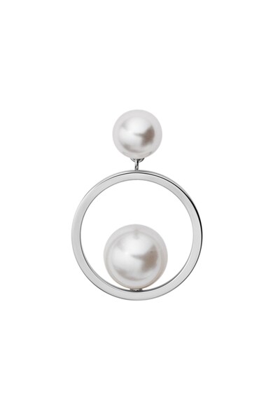 Skagen Cercei drop argintii cu tija si perle sintetice Femei