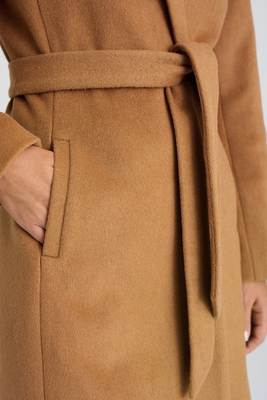 GreenPoint Gyapjútartalmú kabát megkötővel női